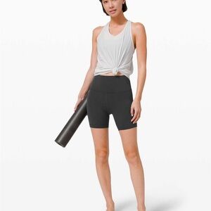 Lululemon Wunder Train High-Rise Short 6" Heathered Graphite Grey